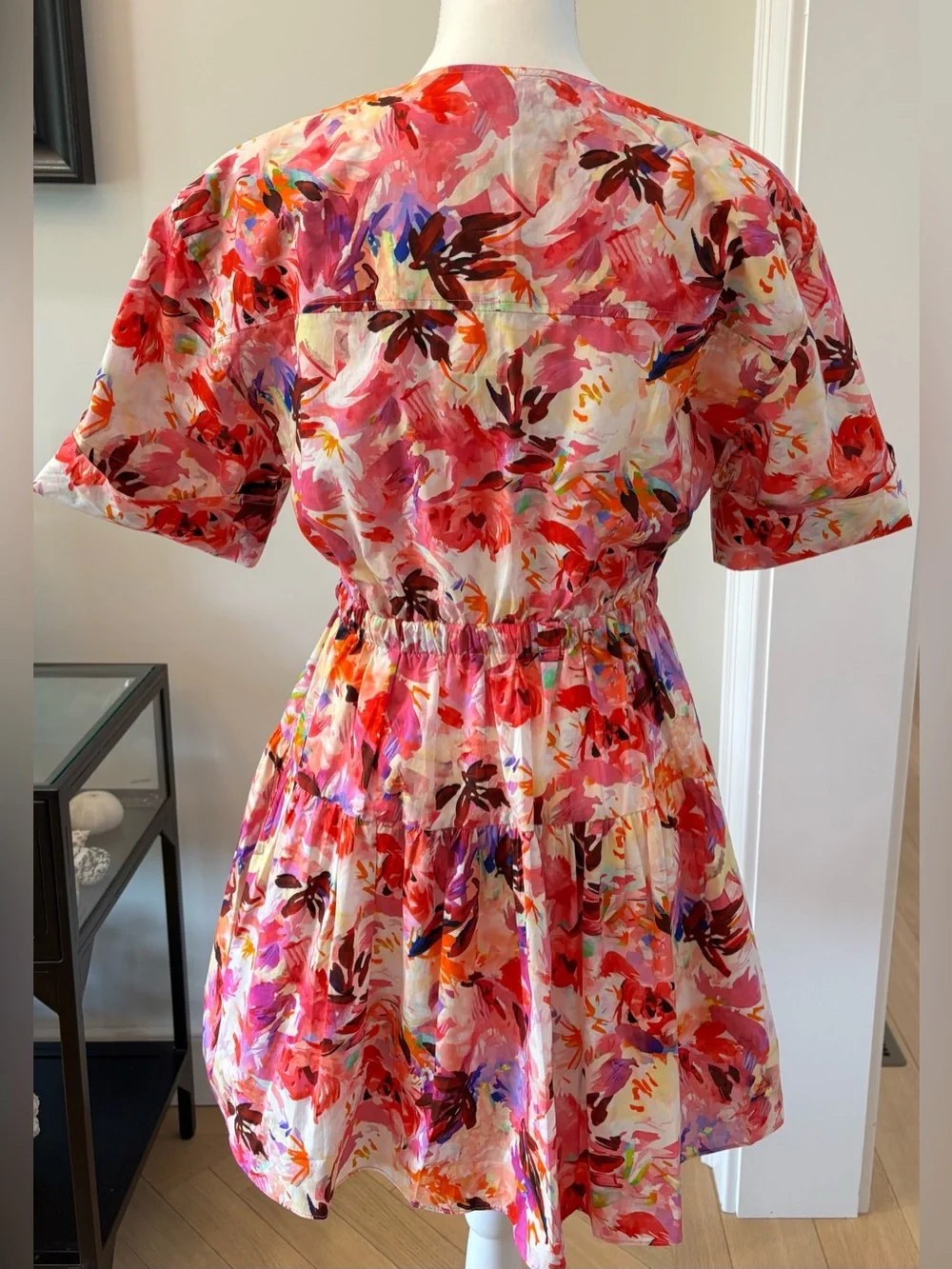 Ulla Johnson Multicolor Floral Summer Garden Party Cotton Mini Dress, Size 4 - Picture 2 of 4